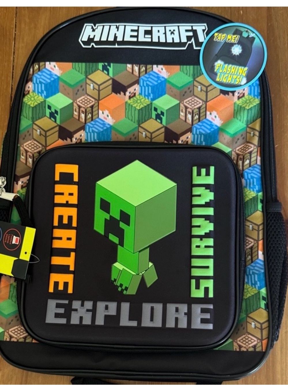 Minecraft Creeper Backpack - Green/Black Accent